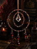 The Alchemist's Pendulum - Wire-Wrapped Botanical Suncatcher